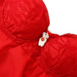 Red Layered Babydoll and G-String N4745