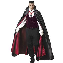 Super Deluxe Gothic Vampire Costume, Halloween Costumes for Men, Men's Vampire Costumes, #N4790