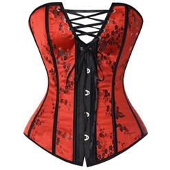 Lace-Up Corset, Satin Tapestry Corset, Gorgeous satin tapestry corset, #N5192