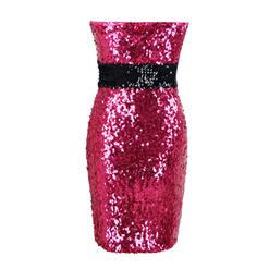 Bandeau Minidress with sequins N5412