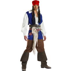Teen Costumes, Pirate Costumes for Couples, Captain Jack Sparrow Adult Costume, #N5463