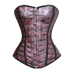 Pink Stamped Leather Underbust Corset N5730