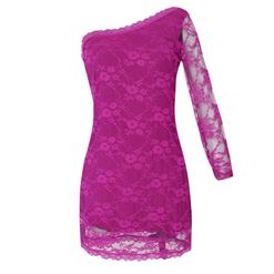 Lace One Arm Mini Dress N5738