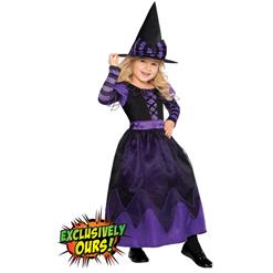 Purple Witch Costume Girls, Witch Girls Costume, Pretty Potion Witch Costume Girls, #N5757