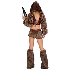 Sexy Sci-Fi Furry Adult Wild Hunter Costume N6104