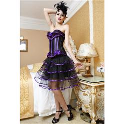 Pretty In Purple Burlesque corset&Petticoat N6133