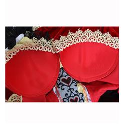 Women's Sexy Fairy Tale Deluxe Queen Of Hearts Overbust Hi-Lo Adult Role Play Costum N6200