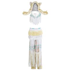 Deluxe Sexy White Indian Costume N6204