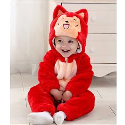 Baby Raccoon Climbing Clothes, Halloween Animal Costume Baby, Red Raccoon Romper Jumpsuit Baby, #N6261