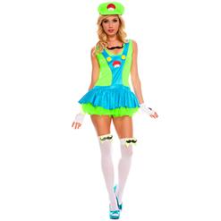 Green Playful Plumber Costume N6301