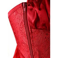 Red Paisley Design Christmas Corset N6527