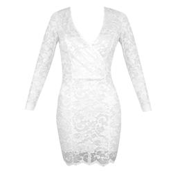 Lace Wrap Front Dress N6654
