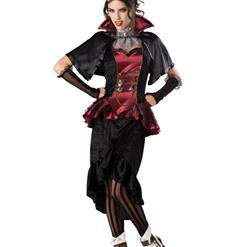 Steampunk Victorian Vampiress Costume, Steampunk Halloween Costume, Elite Quality Steampunk Vampiress Costume, #N6722