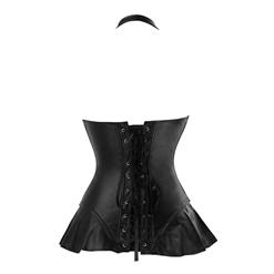 Faux Leather Lace-Up Corset N6752