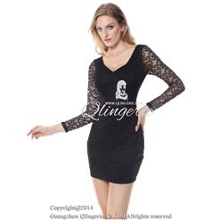 Black dress with lace N6813