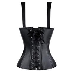 Leather Jacquard Weave Strap Corset N7720