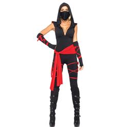 Ninja Vixen Adult Costume, Womens Ninja Costume, Black Ninja Warrior Costume, #N7784