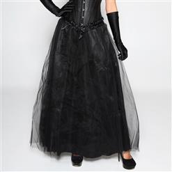 Maxi Long Black Tulle Skirt HG7979