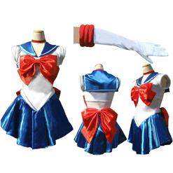 Sailor Moon Tsukino Usagi Cosplay Costume, Sailor Moon Serena Costume, Sailor Moon Blue and White Costume, #N8226