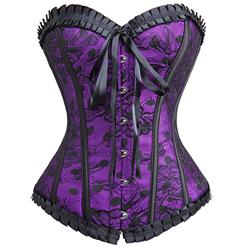 Floral Lace Overlay Corset N8726