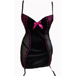 Dotted Mesh and Satin Chemise N8735