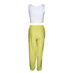 White Top With Hollow Out Pant Set N8811