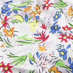 Casual Floral Print Crop Top and Harem Pants Playsuit N8939
