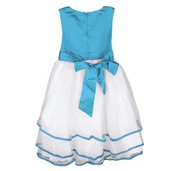 Blue And White Princess Flower Fold Dress N9006