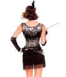 Sequin Sparkly Fearless Flapper Costume N9013