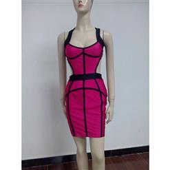 Open Back Cutout Cross Strap Dress N9036
