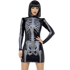 Sexy X-Ray Costume, Women's Skeleton Costume, She's All Bones Costume, #N9122