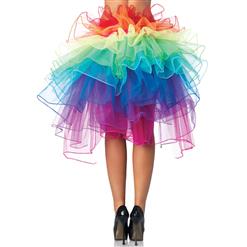 Rainbow Bustle Layered Tail Skirt HG9132