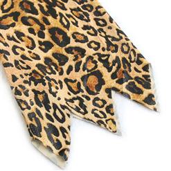 Sexy Wild Adult Fluffy V-neck Leopard Inregular Short Sleeves Costume with Tail and Leggings N9133
