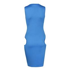 Sexy Colorful Sheer Mesh Cut-out Bodycon Dress N9241