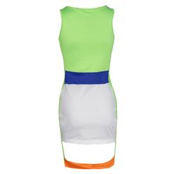 Fashion Colorful Sleeveless Asymmetrical Cut-out Wrap Dress N9251