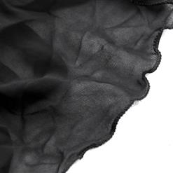 Black Chiffon High-low Hemline Dress N9286