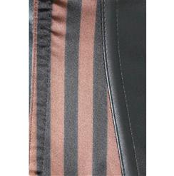 Steampunk Brown Striped Underbust Corset N9297