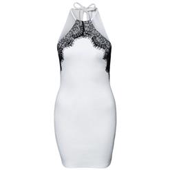 White Elegant Back Bandage Dress N9298