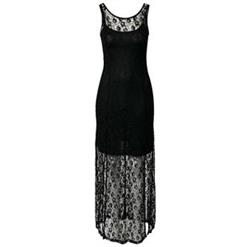 Sexy Black Lace Long Dress N9299
