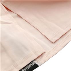 Fashion Pink Back Cross Middle Long Dress N9312