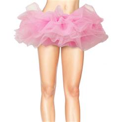 Pink Organza Costume Tutu, ballet's Petticoat, Short Pink Trim Petticoat, Pink Tiered Tutu Skirt, #HG9337