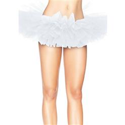 White Organza Costume Tutu, ballet's Petticoat, Short White Trim Petticoat, White Tiered Tutu Skirt, #HG9340