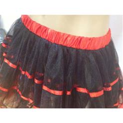 Black Split Joint Red Petticoat HG9351