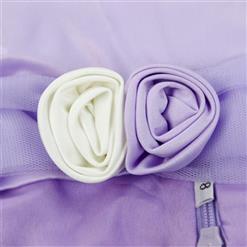 Beautiful Flower Silk Ribbon Princess Dress N9485
