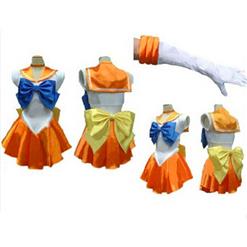 Sailor Moon Aino Minako Costume, Sailor Moon Costume, Sailor Moon Orange and White Costume, Sailor Venus Costume, #N9564