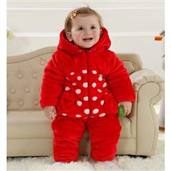 Red Baby Outfit, Comfortable Flannel Baby Costume, Cheap Red Crab Shape Baby Climbing Clothes,  #N9789