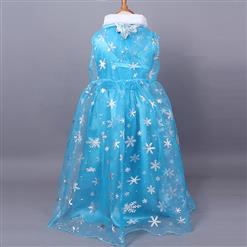 Fairy Blue Princess Cape Girls Costume N9809