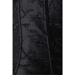 Noble Elegant Black jacquard Weave Busk Closure Corset N9887