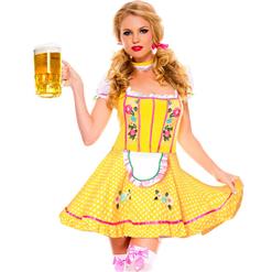 Sexy Oktoberfest Beer Stein Babe Costume, Fancy Beer Women's Costume, Cheap Adult Costume, #N9936