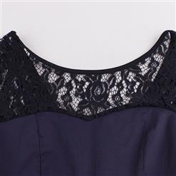 Women's Vintage Summer Lace High-low Ruffled Dress N13060